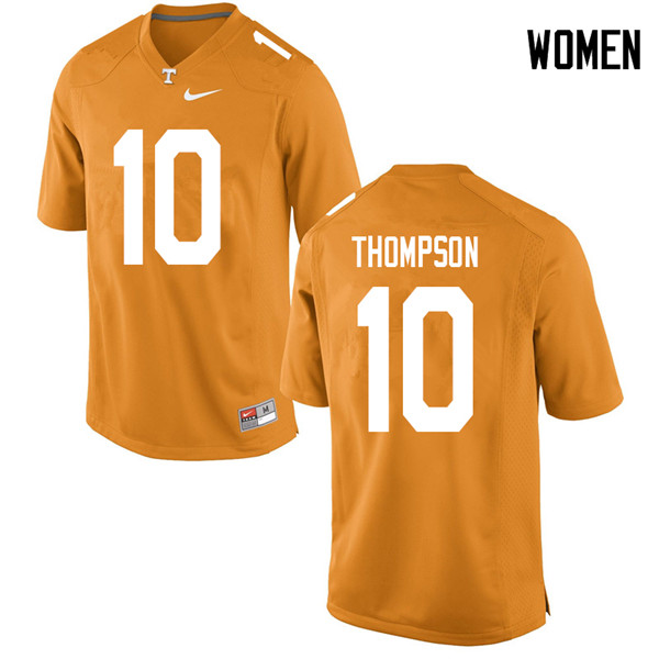Women #10 Bryce Thompson Tennessee Volunteers College Football Jerseys Sale-Orange